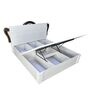Rolex King Size Bed in White Finish with Hydraulic Storage