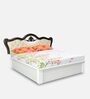 Rolex King Size Bed in White Finish with Hydraulic Storage