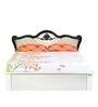 Rolex King Size Bed in White Finish with Hydraulic Storage