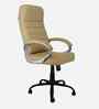 Rolex Leatherette HB Executive Chair In Cream Colour