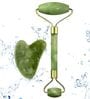Roller Massager with Gua Sha Jade Stone Set