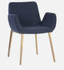 Rom Velvet Arm Chair in Royal Blue Colour