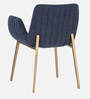 Rom Velvet Arm Chair in Royal Blue Colour