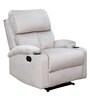 Roma Velvet Manual 1 Seater Recliner in Grey Colour