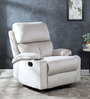 Roma Velvet Manual 1 Seater Recliner in Grey Colour