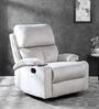 Roma Velvet Manual 1 Seater Recliner in Grey Colour