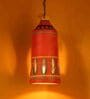 Baker Roma-A Orange & Yellow Jute Hanging Light