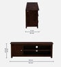 Roma Sheesham Wood TV Console in Scratch Resistant Provincial Teak Finish For TVs Up To 55"