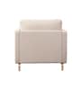 Roma Velvet 1 Seater Sofa In Cream Colour