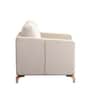 Roma Velvet 1 Seater Sofa In Cream Colour