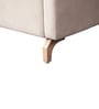 Roma Velvet 1 Seater Sofa In Cream Colour