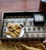Roman Large Black & White Wood Serving Tray