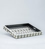 Roman Large Black & White Wood Serving Tray