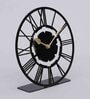 Octave Roman Black Iron Table Clock