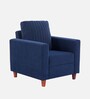 Roman Fabric 1 Seater Sofa In Cobalt Blue Colour Roman Fabric 1 Seater Sofa In Cobalt Blue Colour