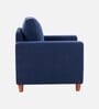 Roman Fabric 1 Seater Sofa In Cobalt Blue Colour Roman Fabric 1 Seater Sofa In Cobalt Blue Colour
