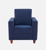 Roman Fabric 1 Seater Sofa In Cobalt Blue Colour Roman Fabric 1 Seater Sofa In Cobalt Blue Colour