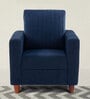 Roman Fabric 1 Seater Sofa In Cobalt Blue Colour Roman Fabric 1 Seater Sofa In Cobalt Blue Colour