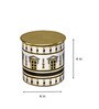 Roman 750ml Black & white Tin Goodies Storage Continer