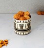 Roman 750ml Black & white Tin Goodies Storage Continer