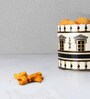 Roman 750ml Black & white Tin Goodies Storage Continer