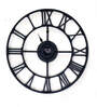 Roman Number Black Metal Novelty Wall Clock