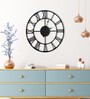 Roman Number Black Metal Novelty Wall Clock