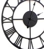 Roman Number Black Metal Novelty Wall Clock
