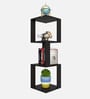 Romana Small Corner Book Shelf Black Finish