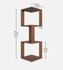 Romana Small Corner Bookshelf in Classic Walnut Finish