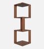 Romana Small Corner Bookshelf in Classic Walnut Finish