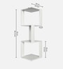 Romana Small Corner Bookshelf Frosty White Finish
