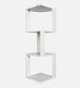Romana Small Corner Bookshelf Frosty White Finish
