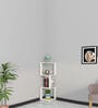 Romana Small Corner Bookshelf Frosty White Finish