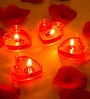 Romance Red Heart Set of 12 Red Wax Decorative Candle