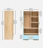 Romania 2 Door Kids Wardrobe In Blue Finish