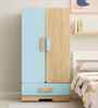 Romania 2 Door Kids Wardrobe In Blue Finish