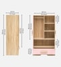 Romania 2 Door Kids Wardrobe In Pink Finish