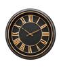 Romania Antique Black & Gold Plastic Analog Wall Clock