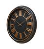 Romania Antique Black & Gold Plastic Analog Wall Clock