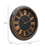 Romania Antique Black & Gold Plastic Analog Wall Clock