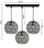 Romania Black Metal Cluster Hanging Light