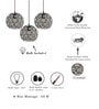 Romania Black Metal Cluster Hanging Light