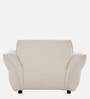 Romania Fabric 1 Seater Sofa In Frosty white Colour