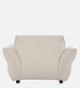 Romania Fabric 1 Seater Sofa In Frosty white Colour