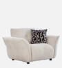 Romania Fabric 1 Seater Sofa In Frosty white Colour