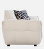 Romania Fabric 1 Seater Sofa In Frosty white Colour