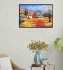 Romantic Countryside Farm Multicolour Synthetic Wood Framed Canvas Wall Painting