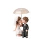 Romantic Couple Kissing Under Umbrella Showpiece Valentine Gift