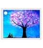 Romantic Couple Under Cheery Blossom Tree Handmade Acrylic Paint On Canvas Unframed